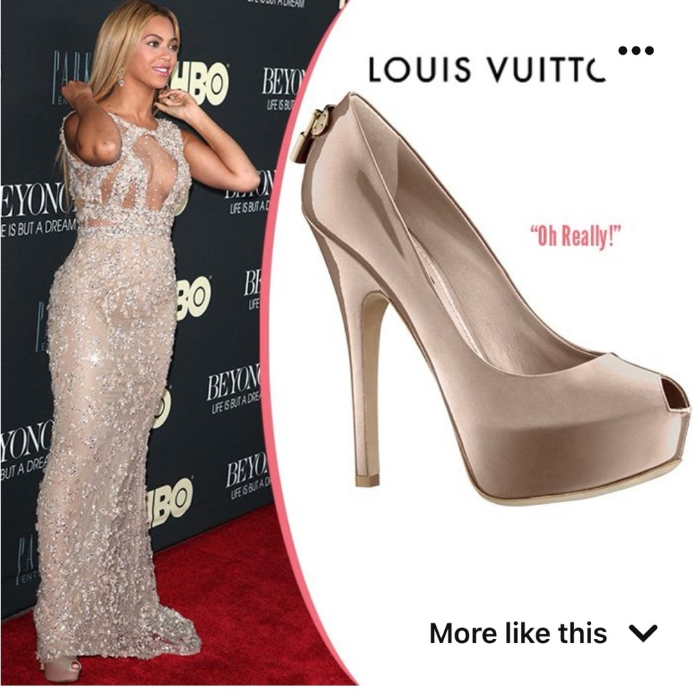 ✨🔒Oh Really🔒✨Louis Vuitton Oh Really Nude Open-Toe Pumps - Picture 5 of 10